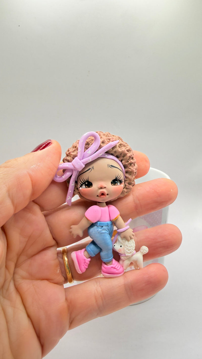 Pet Girl Clay Dolls