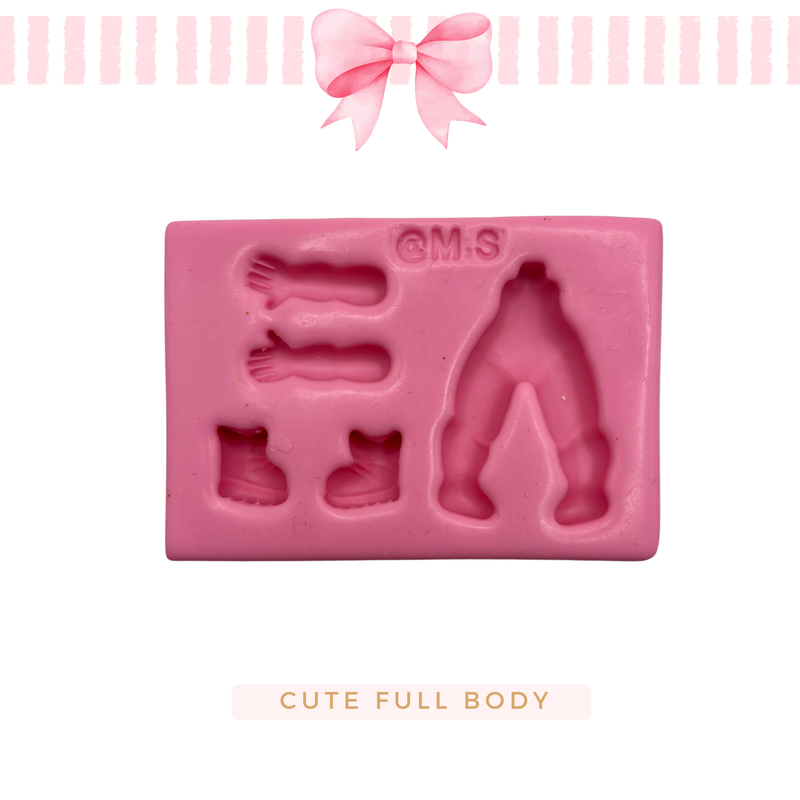 Silicone mold for clay dolls, Cute Full Body - Arts and Crafts
