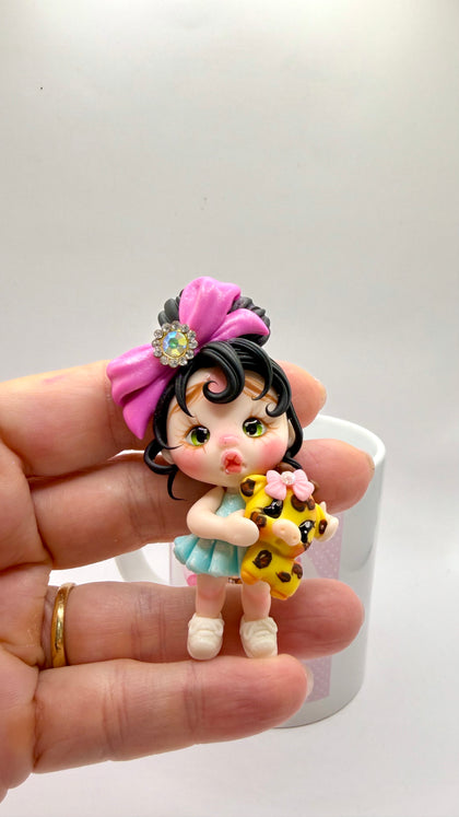 Giraffe Girl Clay Dolls