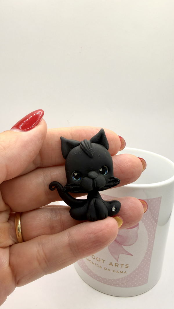 Black Cat Clay Dolls