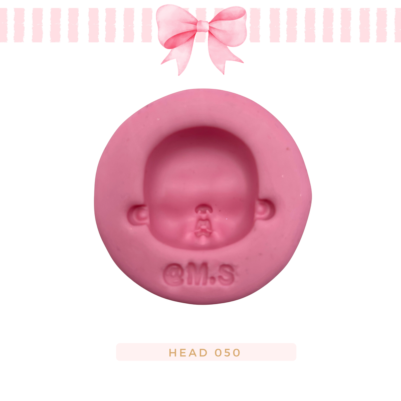 Silicone mold for clay dolls, Head 050 - Arts and Crafts