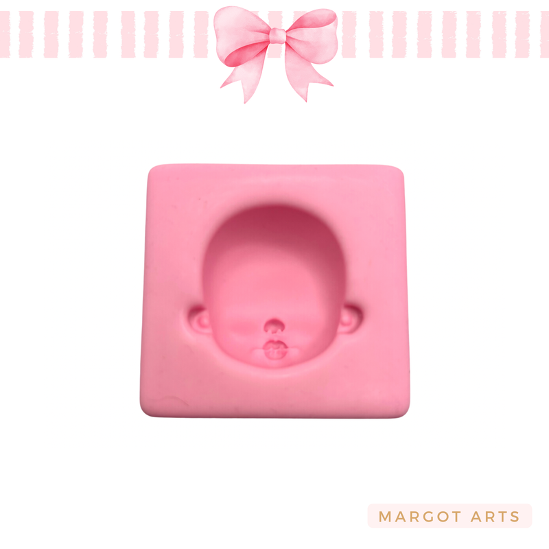Silicone mold for clay dolls, Head 01 - Arts and Crafts