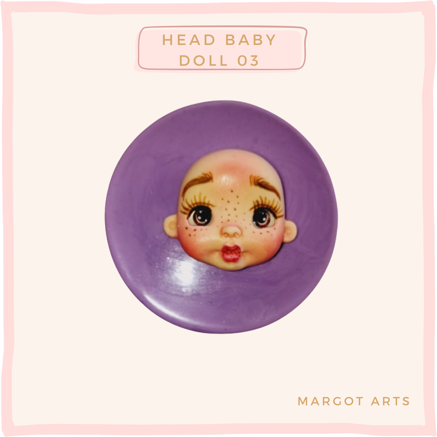 Head Baby doll 03 Silicone Mold