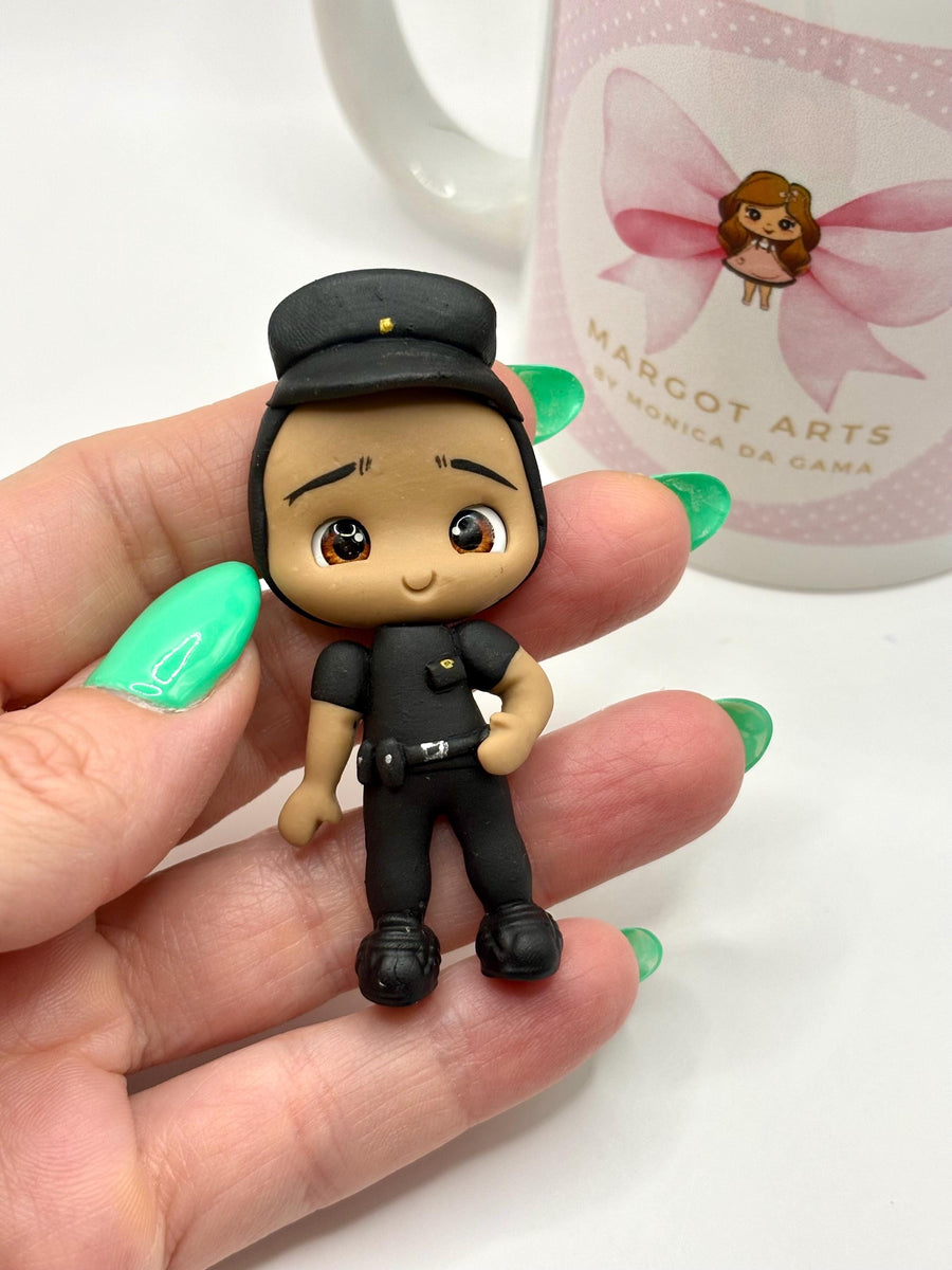 Police Officer Clay Doll 001