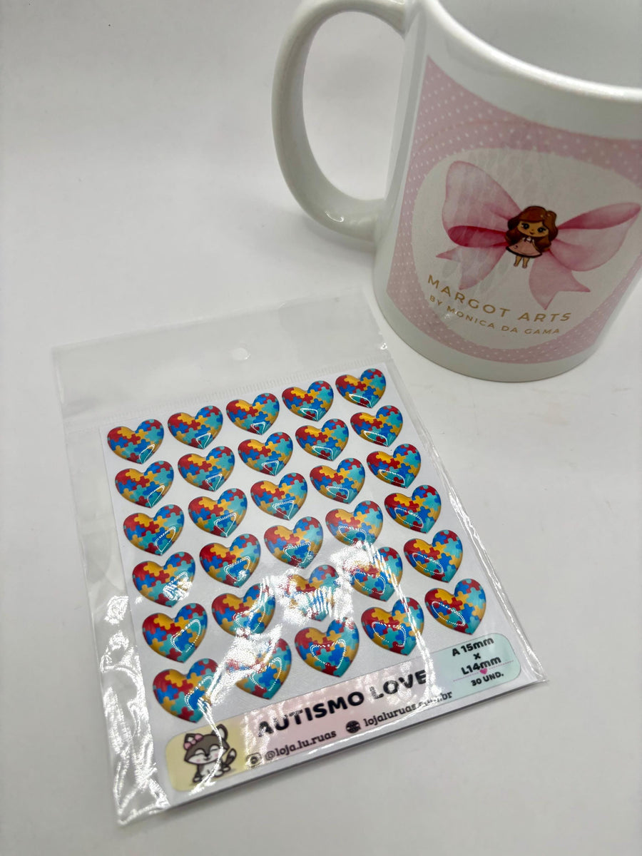 Resin Sticker- Autism Heart