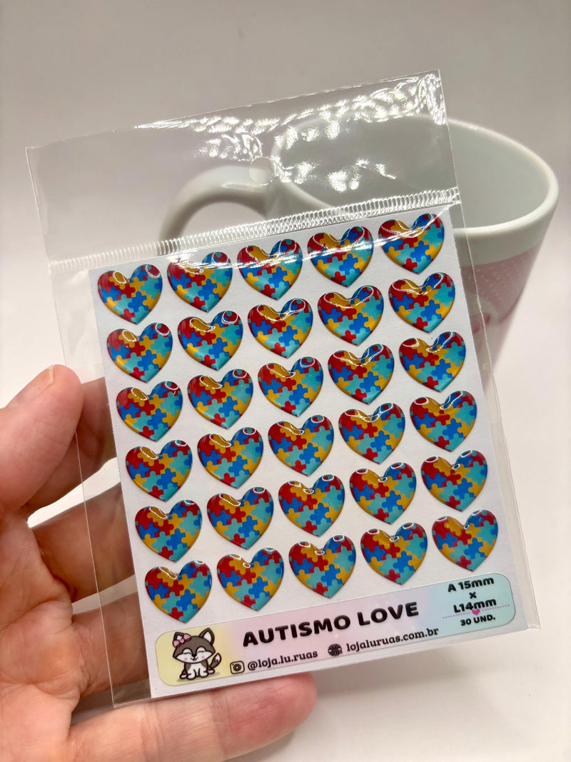 Resin Sticker- Autism Heart