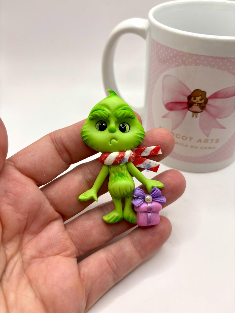 Grinch Clay Figurine