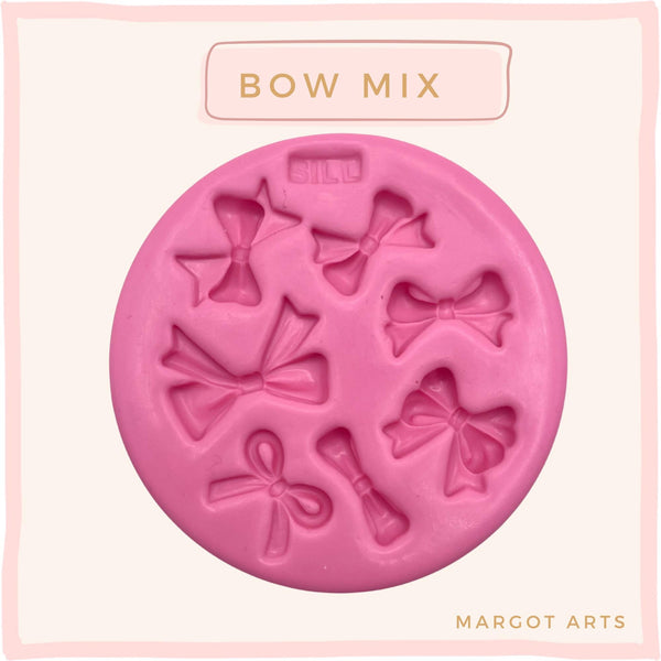 Silicone mold for clay dolls, Bow Mix - Arts and Crafts