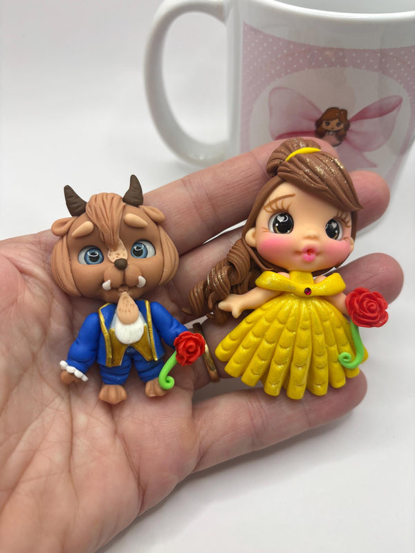 Beauty and the Beast Clay Dolls