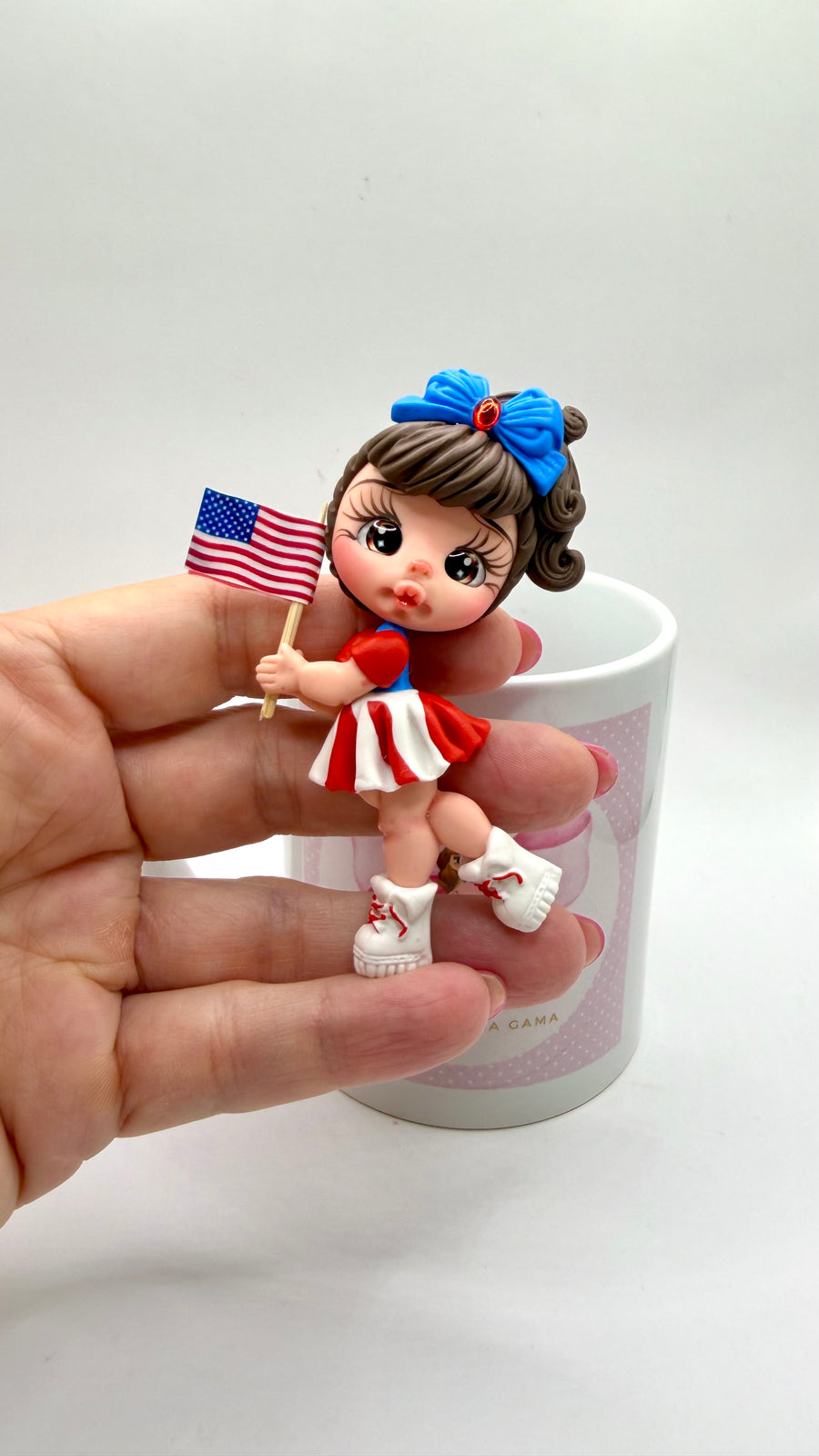 US Flag Clay Dolls