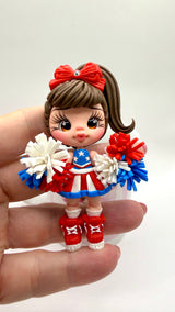 Cheerleader Clay Figurine