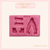 Silicone mold for clay dolls, Cute Full Body  - Arts and Crafts