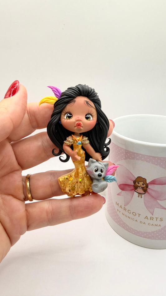 Pocahontas Clay Doll