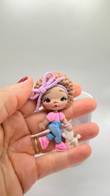 Pet Girl Clay Dolls