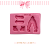 Silicone mold for clay dolls, Cute Full Body  - Arts and Crafts