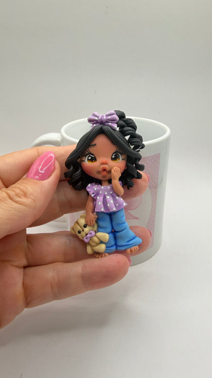 Jeans Purple Clay Dolls