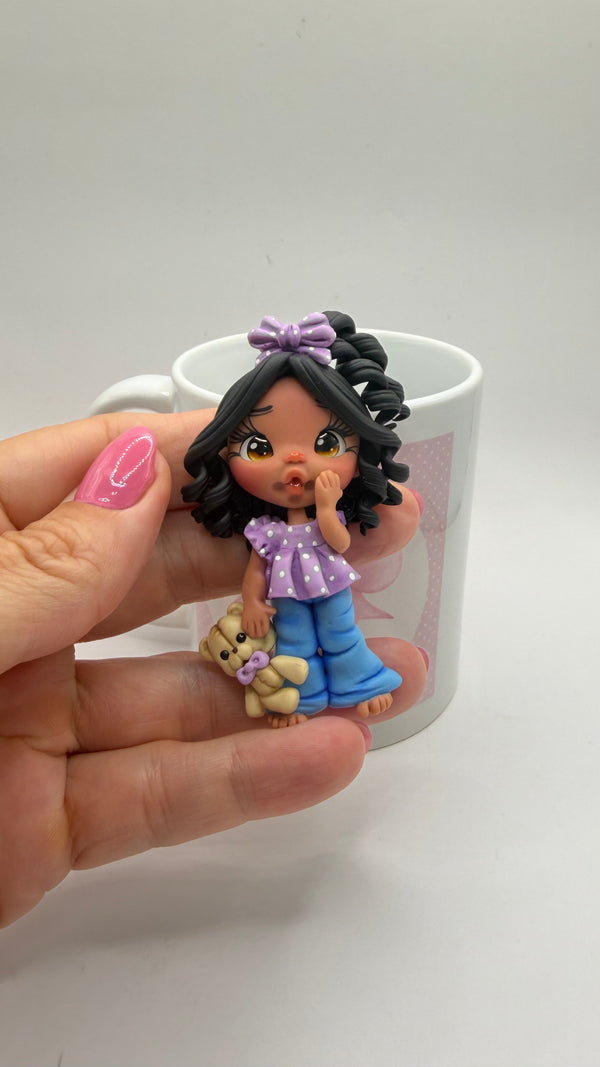Jeans Purple Clay Dolls