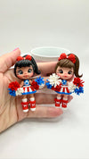 Cheerleader Clay Figurine
