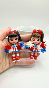Cheerleader Clay Figurine