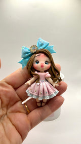 Rose Girl Clay Dolls