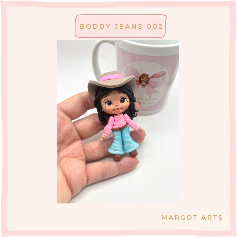 Silicone mold for clay dolls, Body Jeans 002 - Margot Arts and Crafts