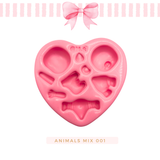 Silicone mold for clay dolls, Animais Mix  001 - Margot  Arts and Crafts