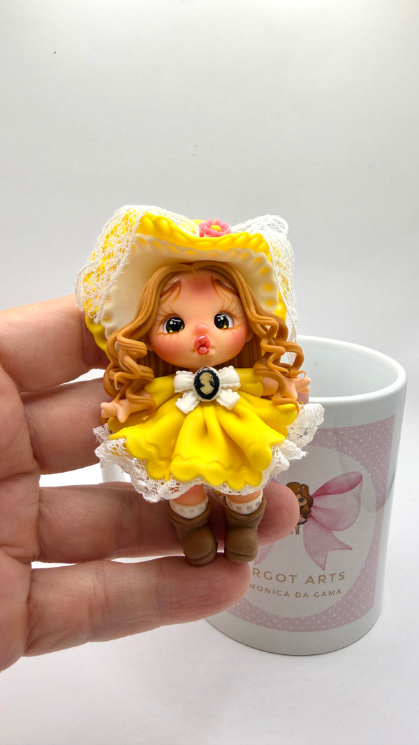 Vintage Pink Dresses Clay Figurine