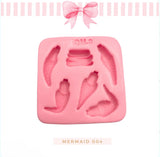 Silicone mold for clay dolls, Mermaid  Collection - Arts and Crafts