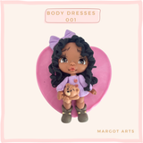 Silicone mold for clay dolls, Body Dresses 001 - Arts and Crafts