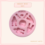 Silicone mold for clay dolls, Body Mix 001 - Arts and Crafts