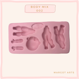 Silicone mold for clay dolls, Body Mix 002 - Arts and Crafts