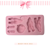 Silicone mold for clay dolls, Body Mix 002 - Arts and Crafts