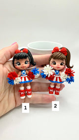 Cheerleader Clay Figurine