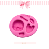 Silicone mold for clay dolls, Cow - Arts and Crafts