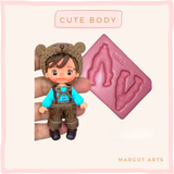 Silicone mold for clay dolls, Cute Body - Arts and Crafts