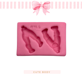 Silicone mold for clay dolls, Cute Body - Arts and Crafts