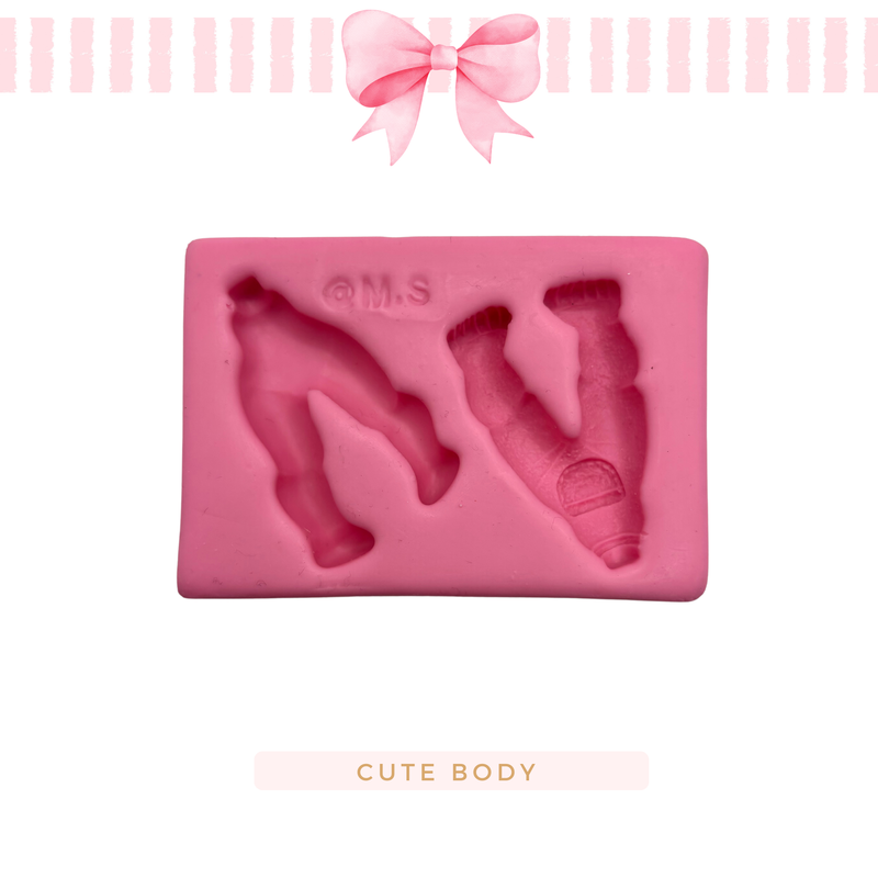 Silicone mold for clay dolls, Cute Body - Arts and Crafts