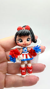 Cheerleader Clay Figurine