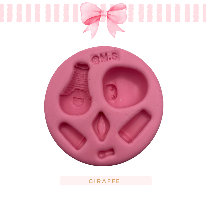 Silicone mold for clay dolls, Giraffe - Arts and Crafts