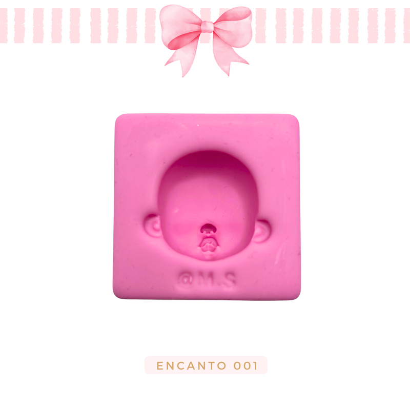 Silicone mold for clay dolls, Head Charm 001 - Arts and Crafts