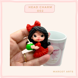 Silicone mold for clay dolls, Head Charm 002 - Arts and Crafts