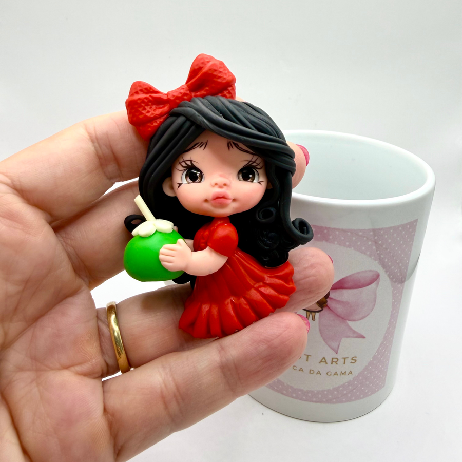 Silicone mold for clay dolls, Head Charm 002 - Arts and Crafts
