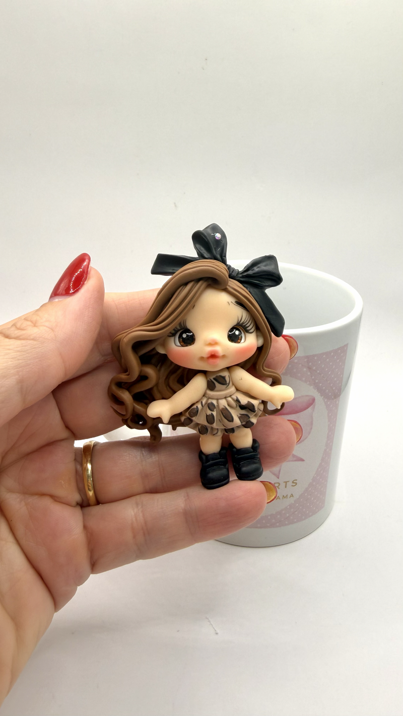 Tiger Girl Clay Doll