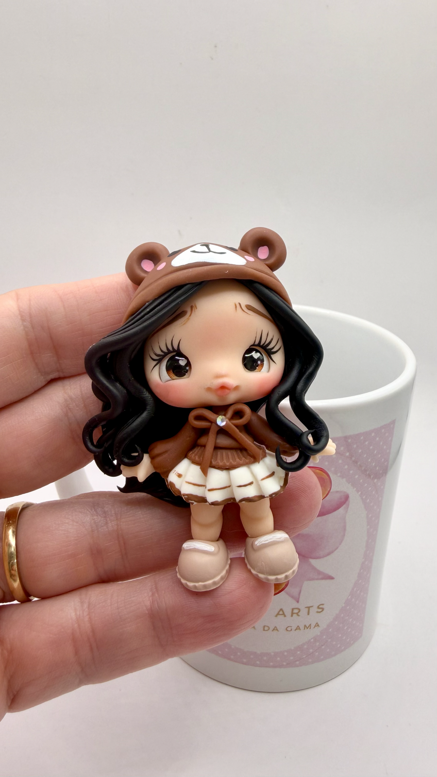 Bear Girl Clay Dolls