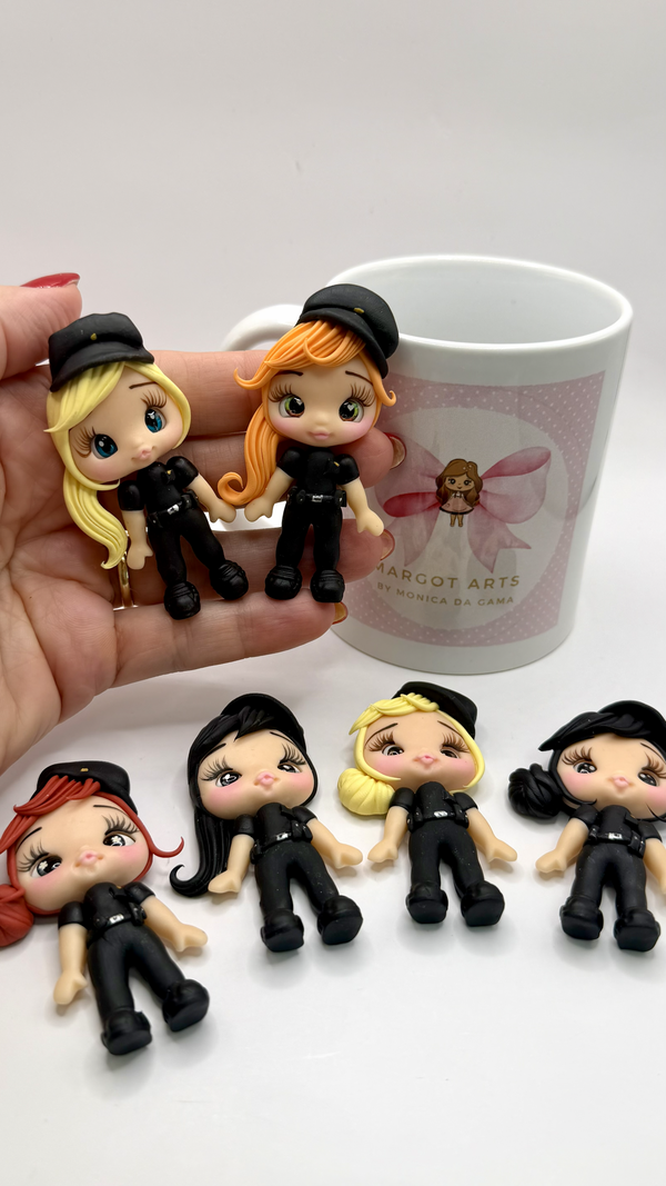 Police Clay Doll