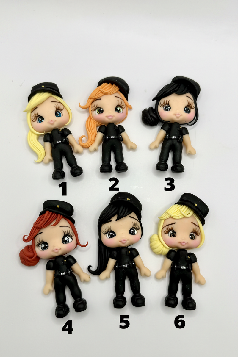 Police Clay Doll