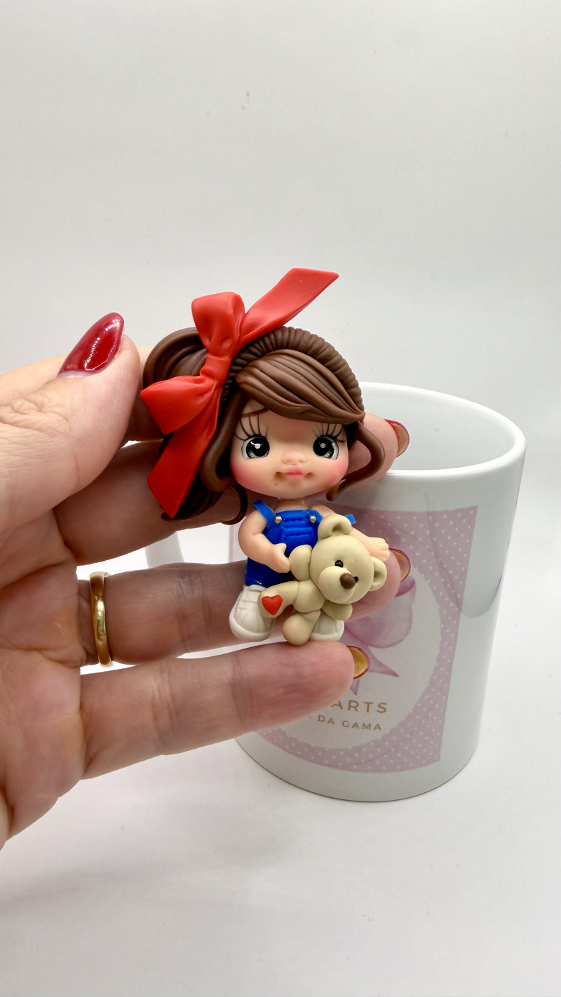 Girl Bear US Clay Dolls