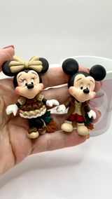 Mikey and Minie Fall Clay Dolls