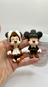 Mikey and Minie Thanksgiving Clay Dolls