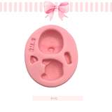 Silicone mold for clay dolls, Pig - Arts and Crafts